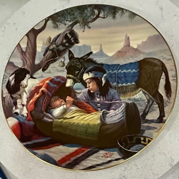 Vague Shadows Ltd "Papoose" Collector Plate 1983 Perillo Limited Collection - Picture 2 of 8